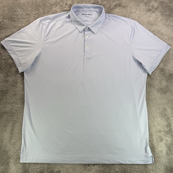 Mizzen+Main Performance Polo Men’s XL Light Blue Classic Fit Stretch Golf Shirt - Picture 1 of 9